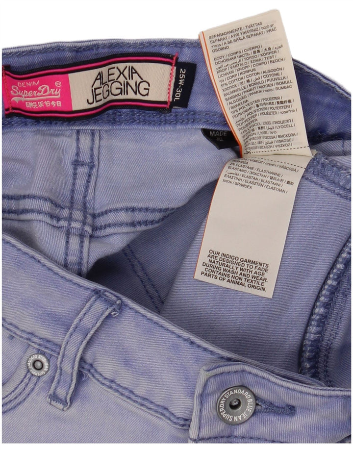 Superdry Jean Jegging Alexia Distressed Femme W25 L30 Bleu Coton