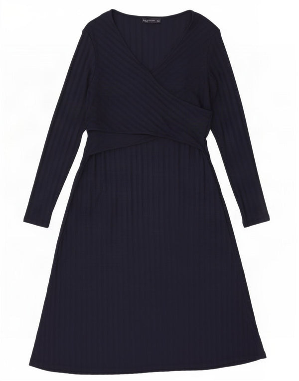 Marks & Spencer Robe pull à manches longues pour femme UK 16 Large Bleu marine