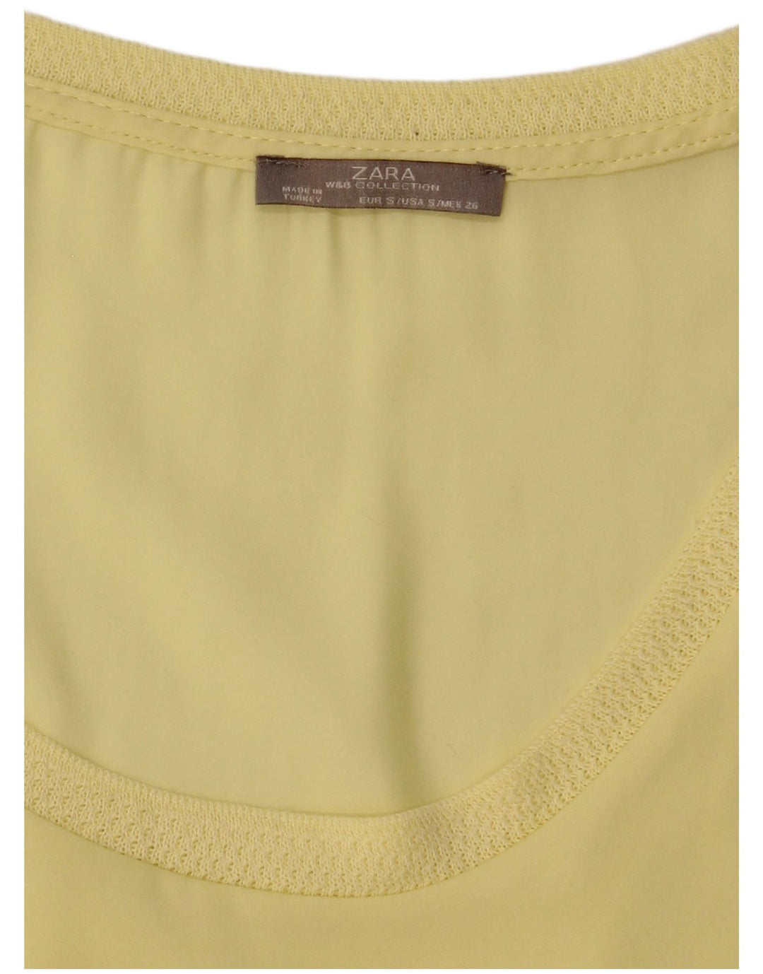 Zara Chemisier Femme UK 10 Petit Jaune