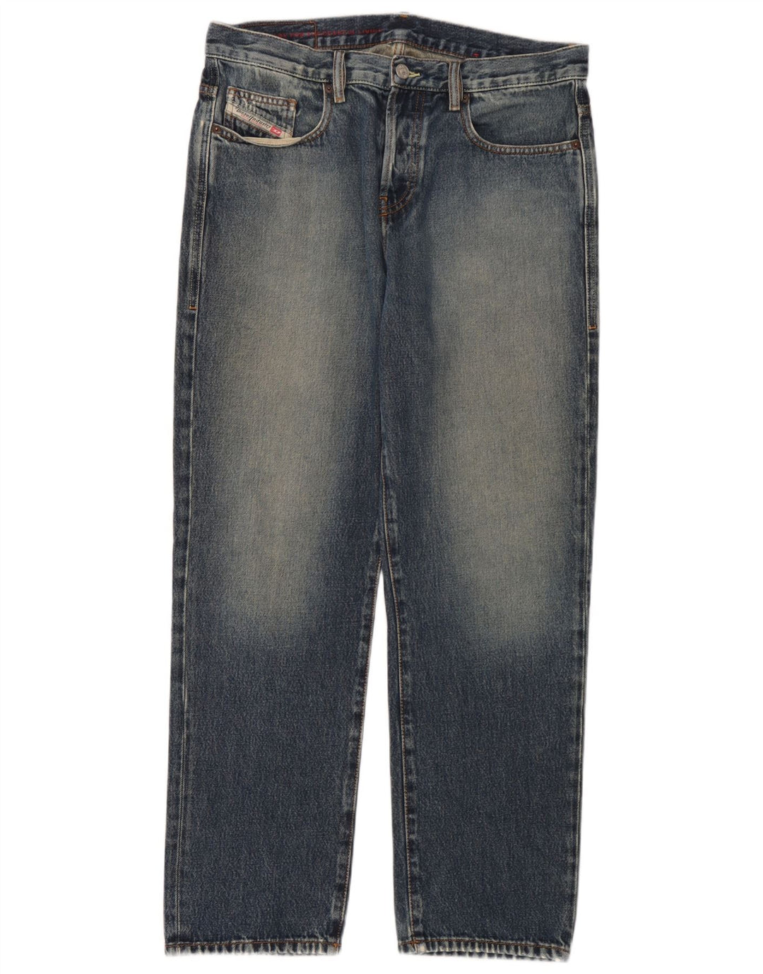 Diesel Jean Droit Homme W32 L30 Bleu Coton