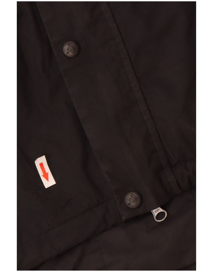 Adidas Veste coupe-vent à capuche pour homme UK 40/42 Medium Noir Polyamide