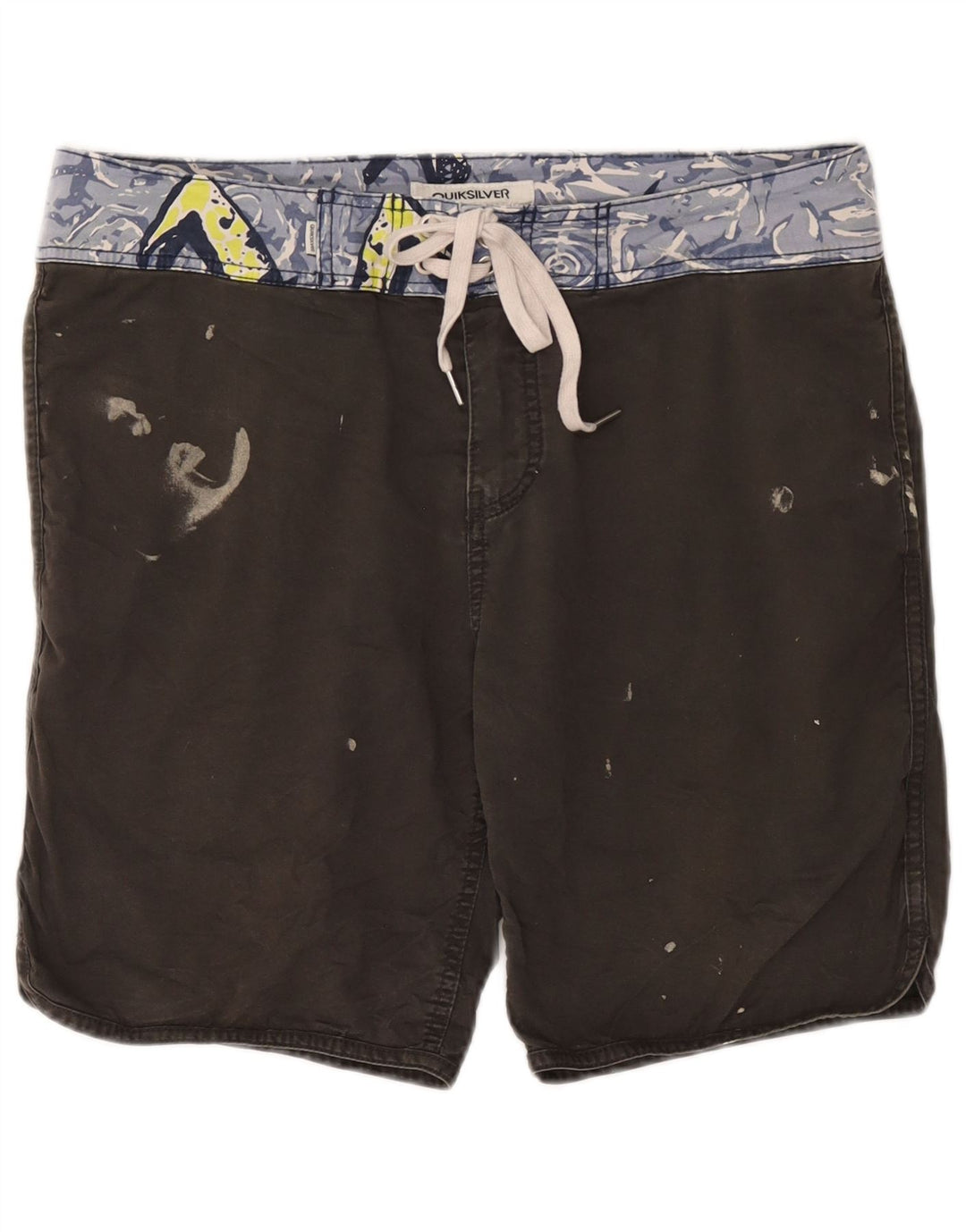 Quiksilver Short de Bain Graphique Homme Gris Moyen Coton