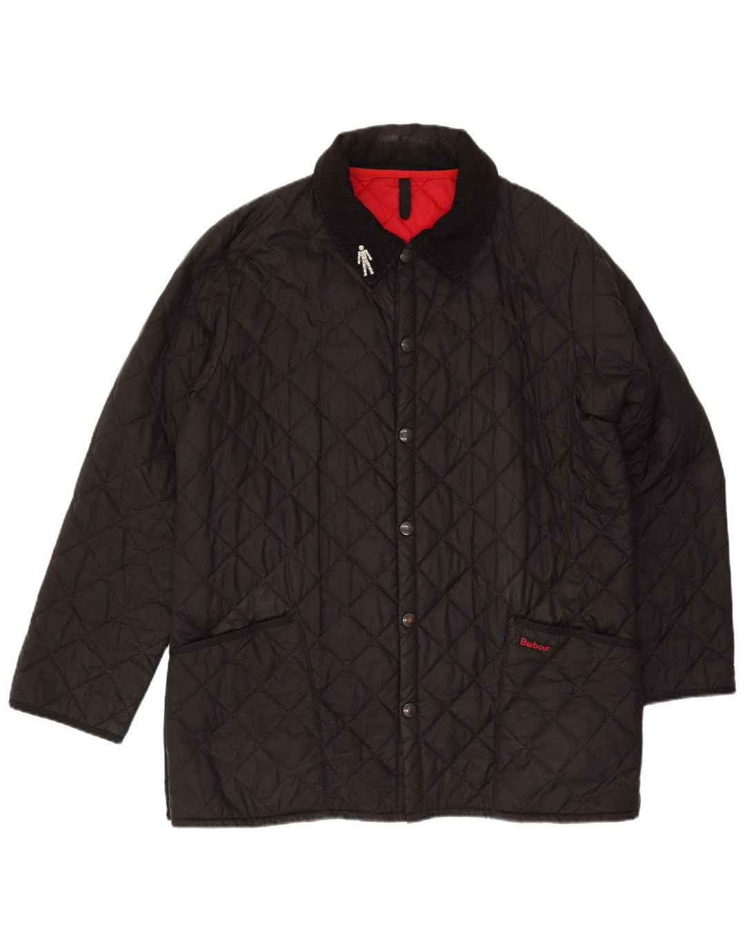 Barbour Veste matelassée pour hommes UK 40 Large Noir Polyamide