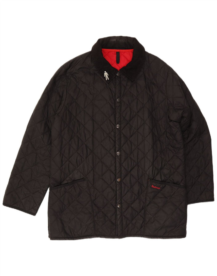 Barbour Veste matelassée pour hommes UK 40 Large Noir Polyamide