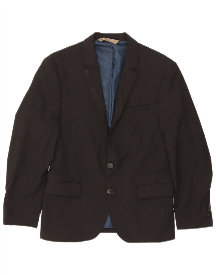 Zara Veste Blazer 2 Boutons Homme EU 44 XS Noir Polyester