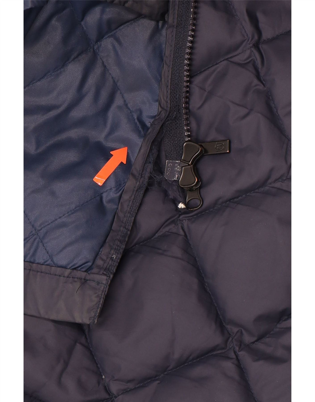 MASSIMO DUTTI Manteau matelassé à capuche pour femme UK 16 Large Bleu Marine Polyamide