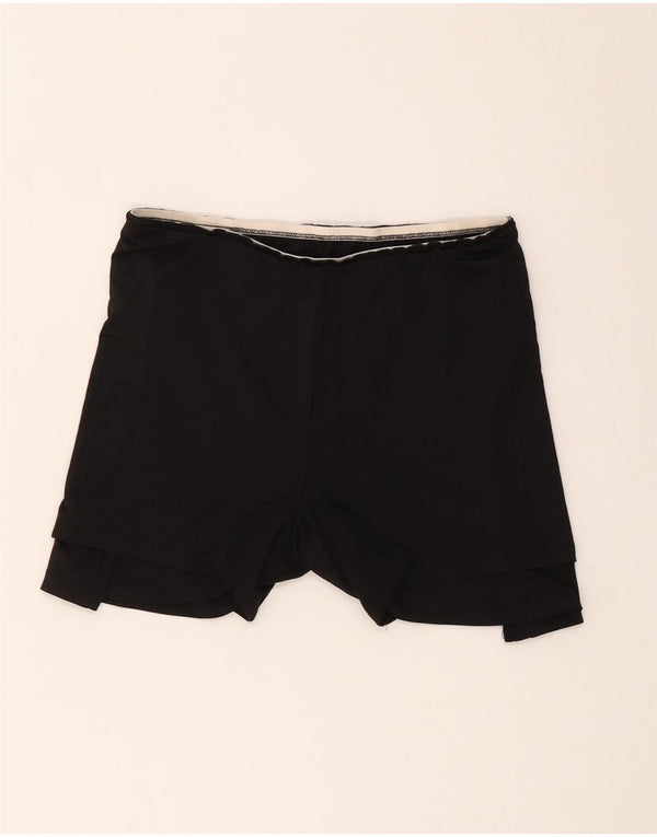 vintage Womens Sport Shorts UK 14 Moyen Noir