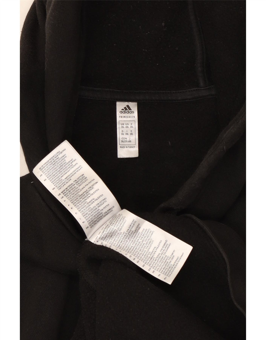 ADIDAS Pull à capuche pour homme 2XL en coton color block noir