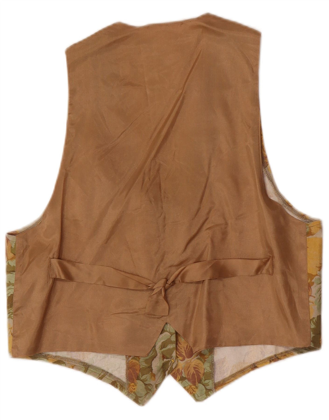 gilet femme vintage UK 12 Medium Brown Floral