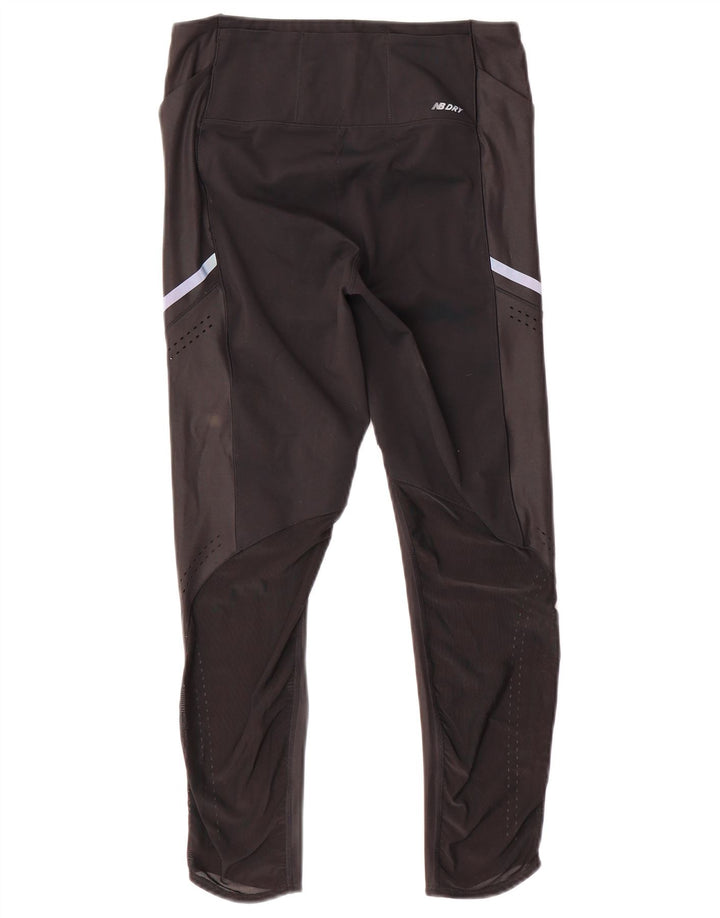 New Balance Leggings Femme UK 12 Polyester Noir Moyen