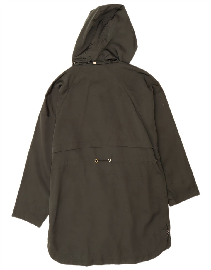 Zara Veste Parka surdimensionnée à capuche pour femme UK 6 XS Kaki Polyester