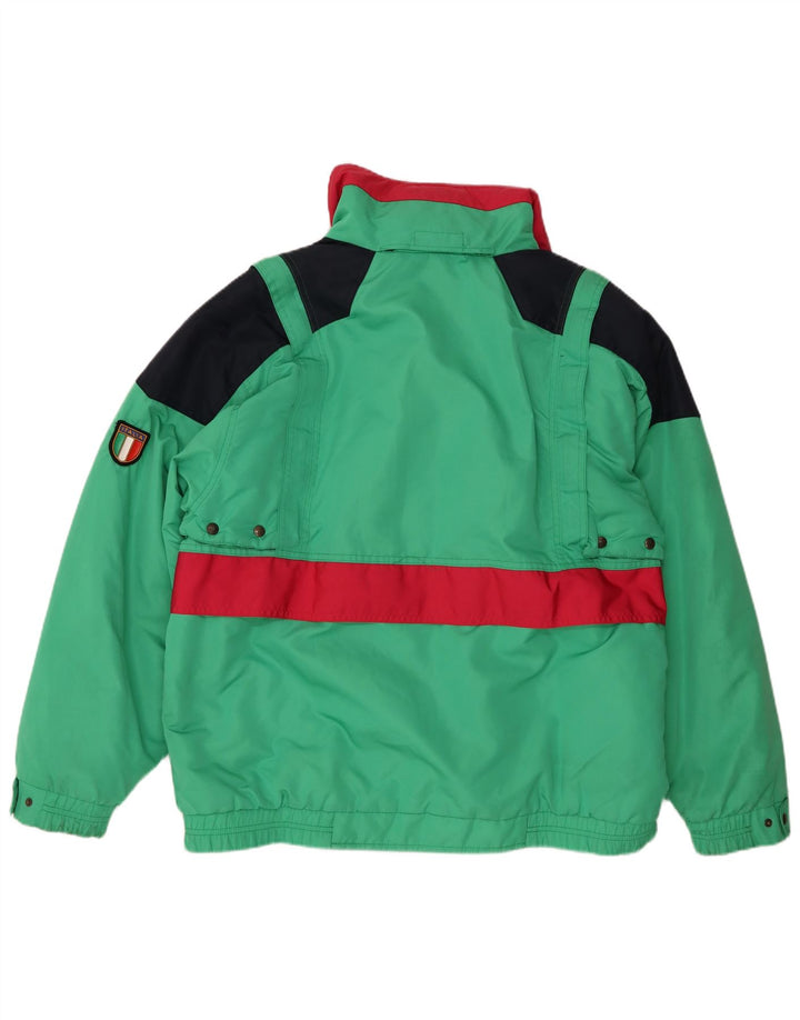 Norvège Veste de ski à capuche pour homme IT 52 XL Vert Colorblock Polyester
