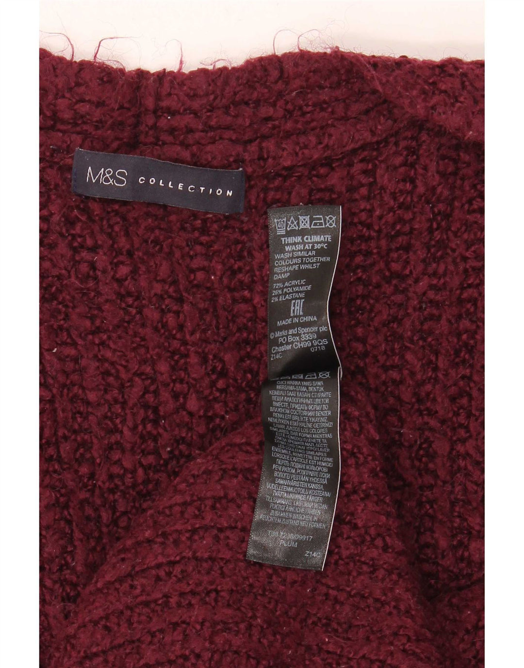 Marks & Spencer Pull cardigan ouvert surdimensionné pour femme UK 16 Large Marron