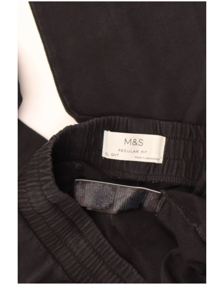 Marks & Spencer Pantalon de survêtement coupe classique XL en coton noir pour homme