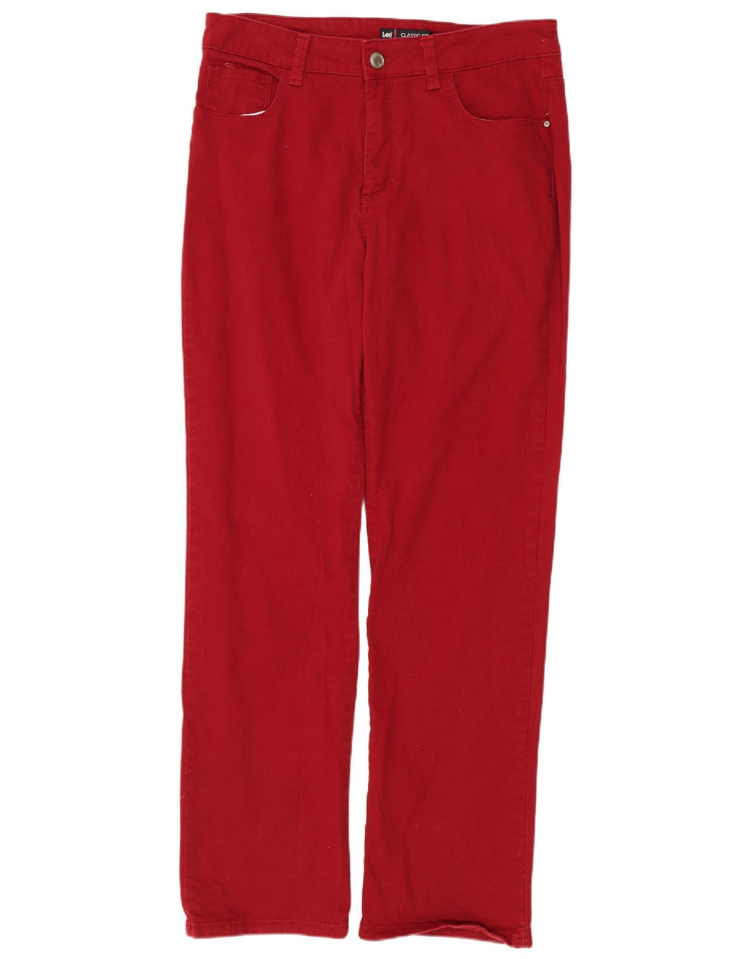 Lee Jean droit coupe classique pour femme US 12 Large W32 L30 Rouge Coton