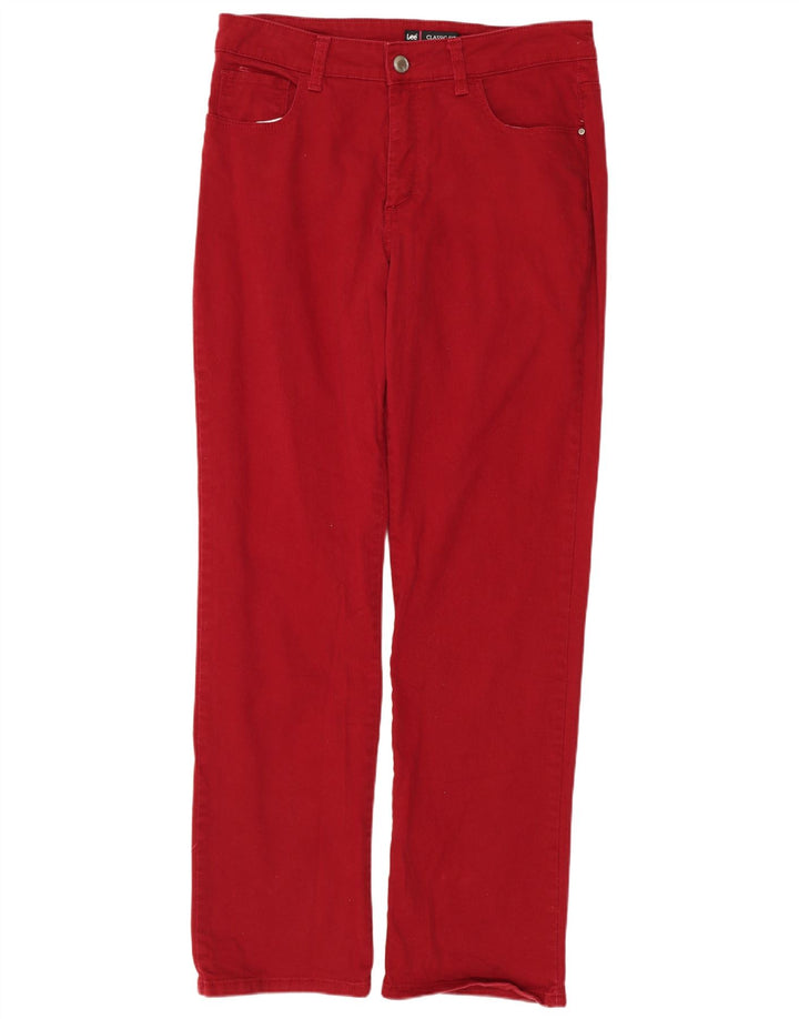 Lee Jean droit coupe classique pour femme US 12 Large W32 L30 Rouge Coton