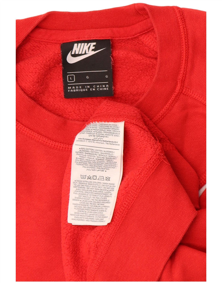 NIKE Sweat-shirt court surdimensionné pour femme UK 16 Grand Rouge