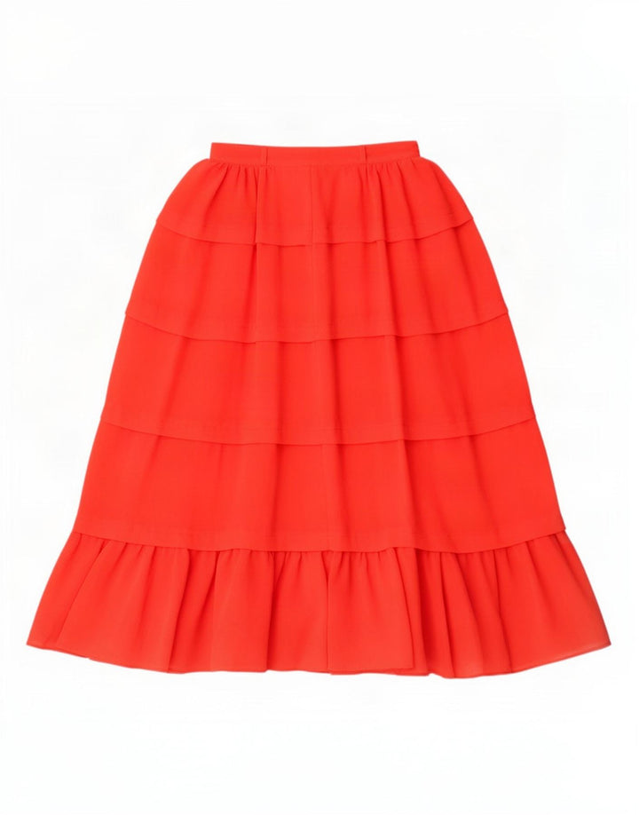 Jean Claude Jupe à volants pour femme EU 36 Petit W26 Rouge Polyester