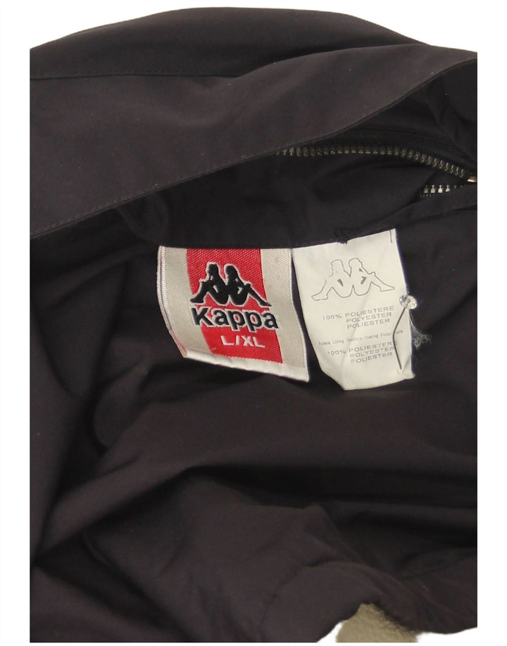 Kappa Veste coupe-vent pour homme UK 40 Large Bleu marine Polyester