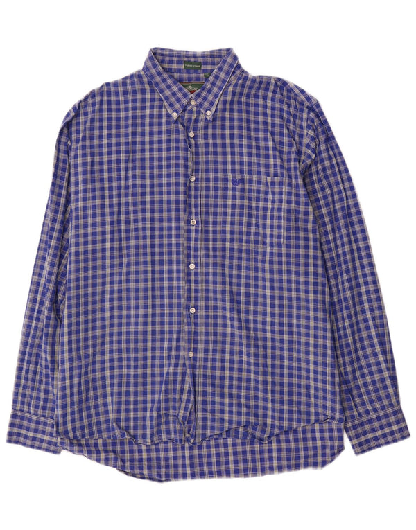 Ascot Sports Chemise Homme 2XL Bleu Carreaux Coton