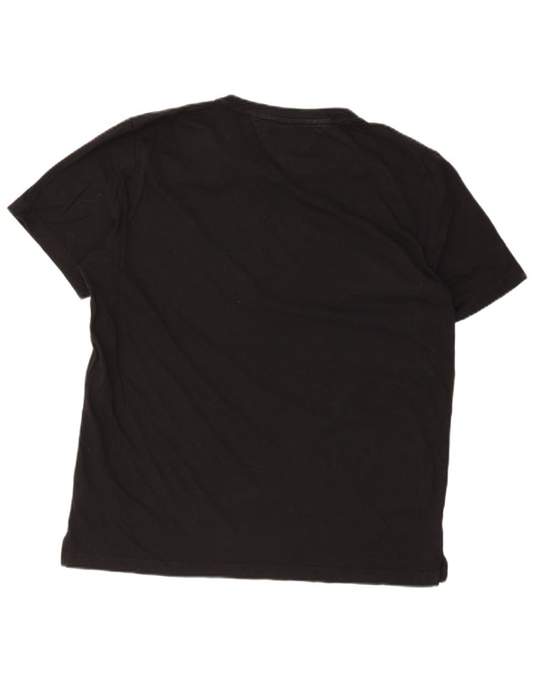 TOMMY HILFIGER T-Shirt Homme Top 2XL Noir Coton