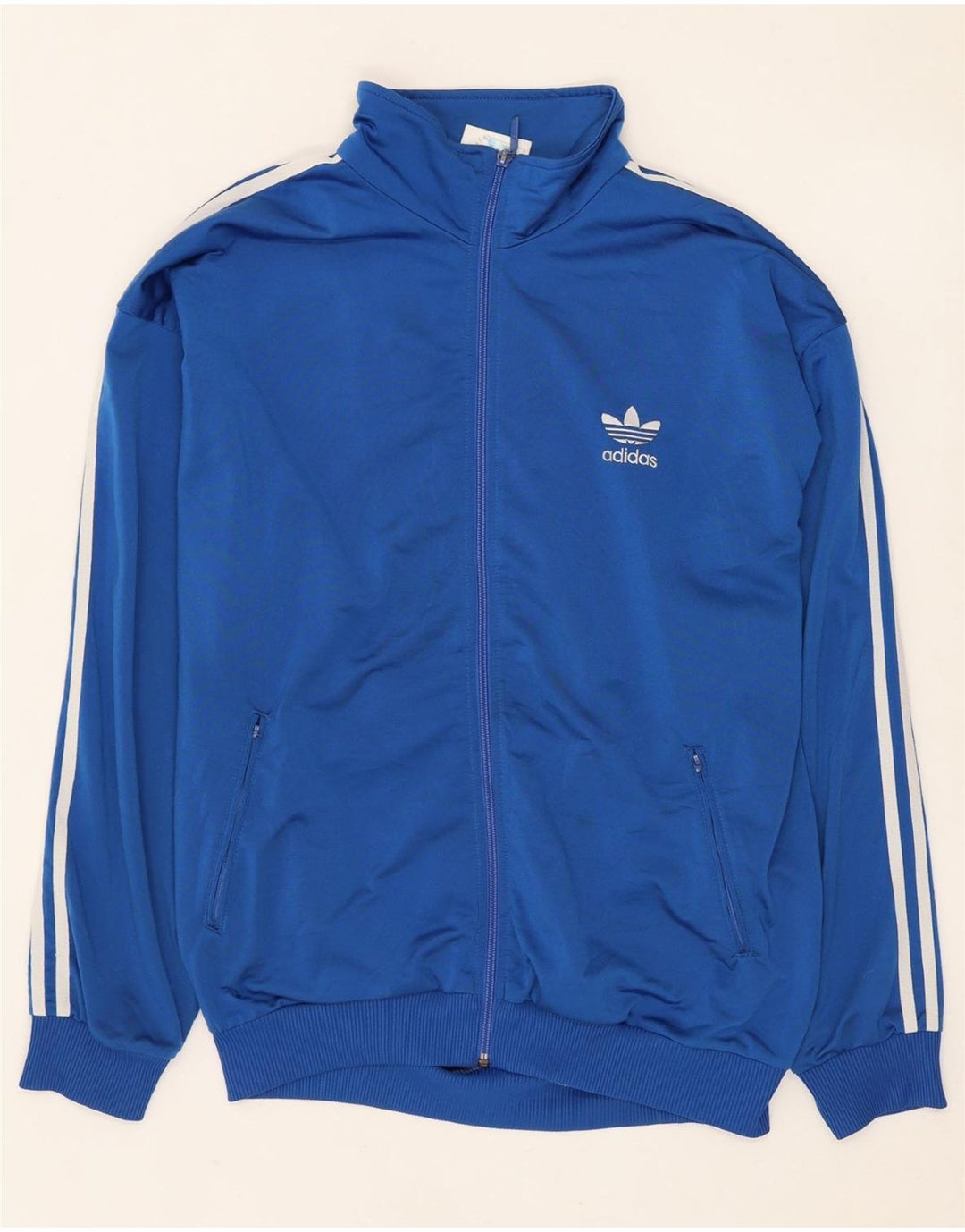 ADIDAS Veste de survêtement coupe ample pour homme UK 40/42 Bleu moyen Polyester