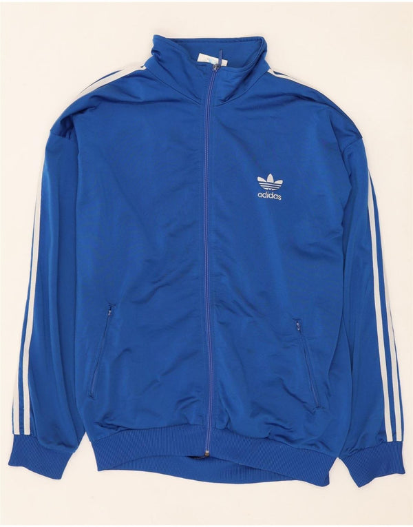 ADIDAS Veste de survêtement coupe ample pour homme UK 40/42 Bleu moyen Polyester