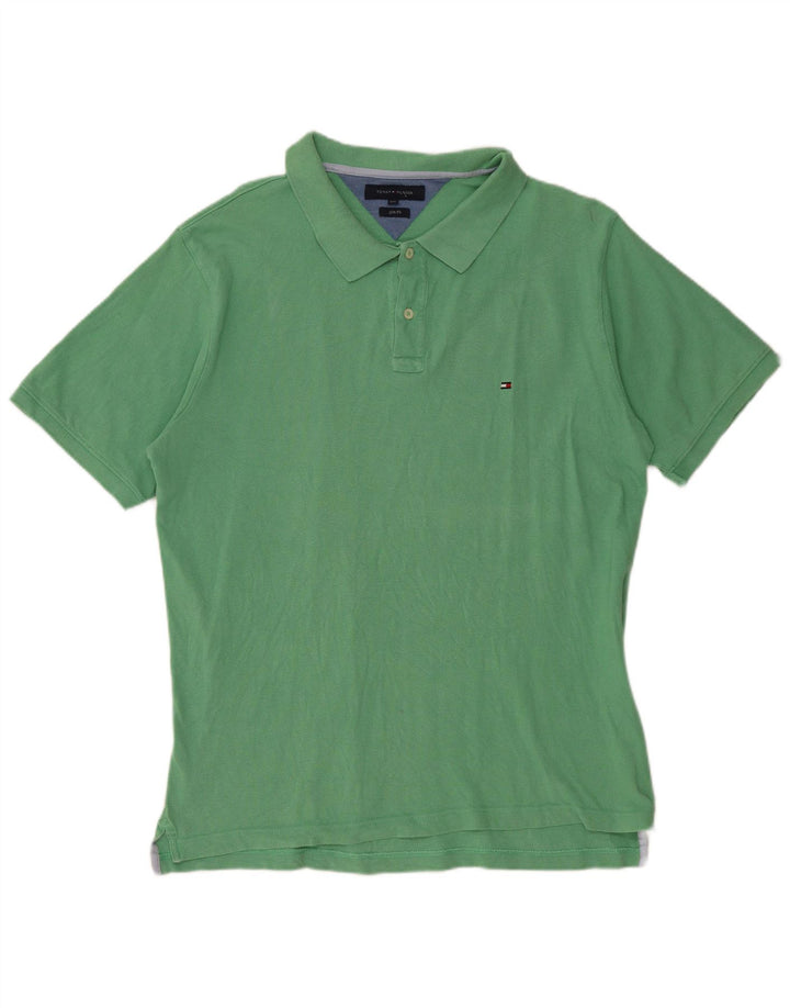 TOMMY HILFIGER Polo Slim Fit Homme 2XL Vert Coton