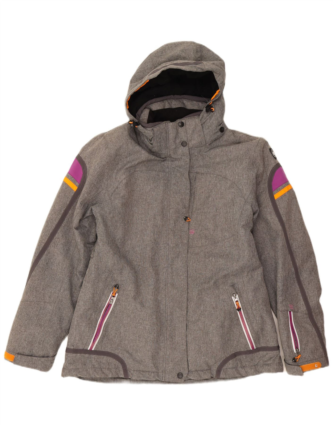 Killtec Veste coupe-vent à capuche pour femme IT 44 Gris moyen Colourblock