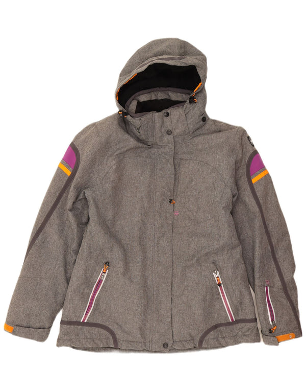 Killtec Veste coupe-vent à capuche pour femme IT 44 Gris moyen Colourblock