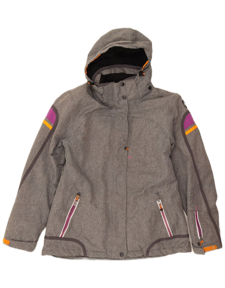 Killtec Veste coupe-vent à capuche pour femme IT 44 Gris moyen Colourblock