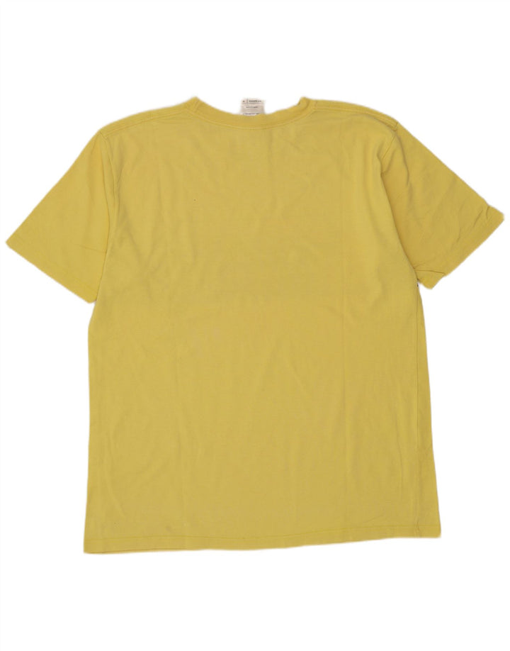 Carhartt T-Shirt Graphique Homme Coton Rayé Jaune Moyen