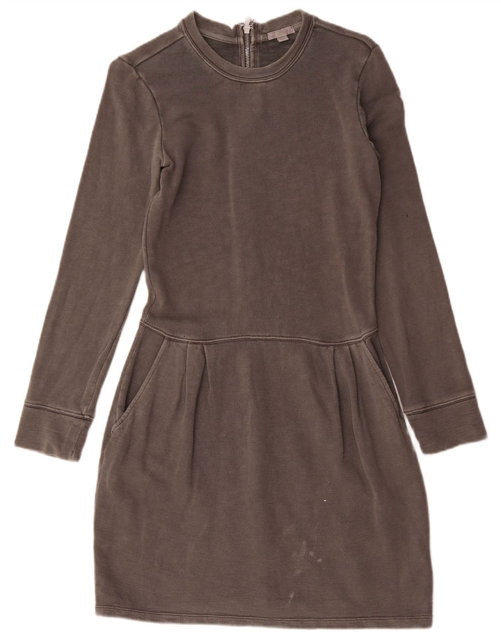 Gap Robe basique à manches longues pour femme UK 6 XS Gris Coton