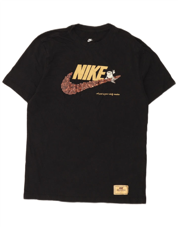 Nike T-shirt graphique pour homme en coton noir moyen