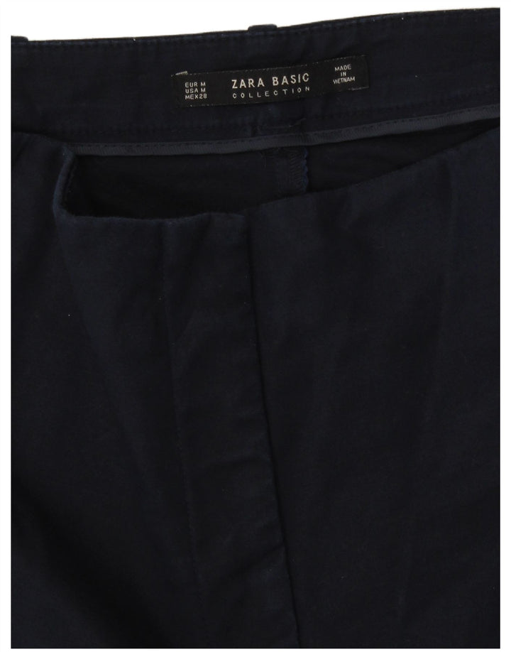 Zara Short Chino Taille Haute Femme Medium W28 Bleu Marine