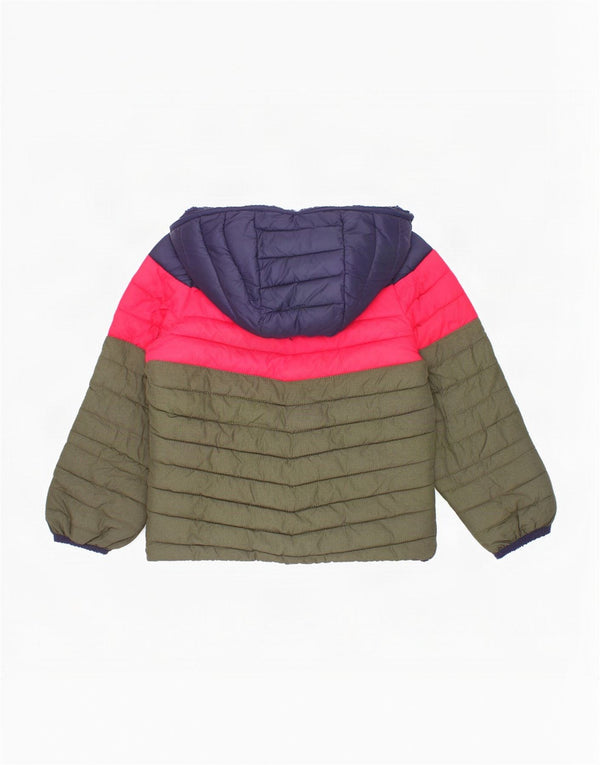 Joules Boys Hooded Padded Jacket 3-4 Years Green Colourblock Polyamide