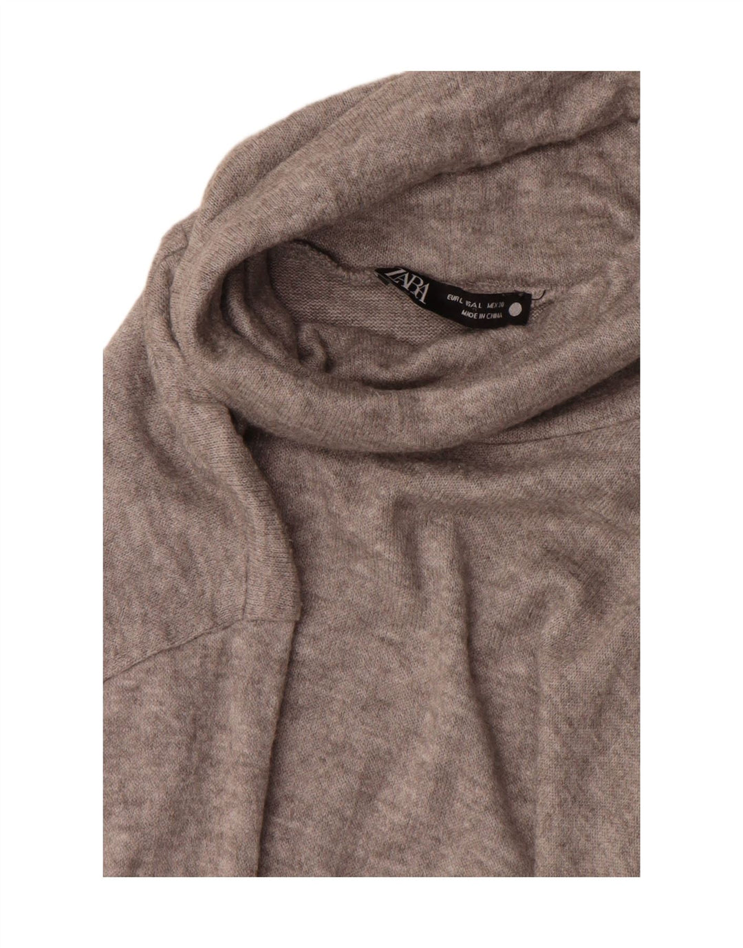 Zara Pull col roulé pour femme UK 16 Large Gris