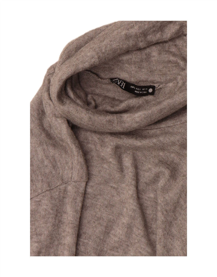 Zara Pull col roulé pour femme UK 16 Large Gris