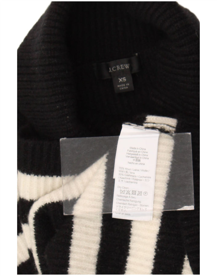 J. CREW Pull court surdimensionné à col roulé pour femme UK 6 XS Noir