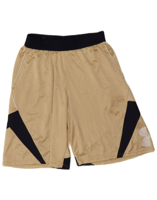 Under Armour Short de Sport Graphique Homme Doré Large Polyester Colorblock