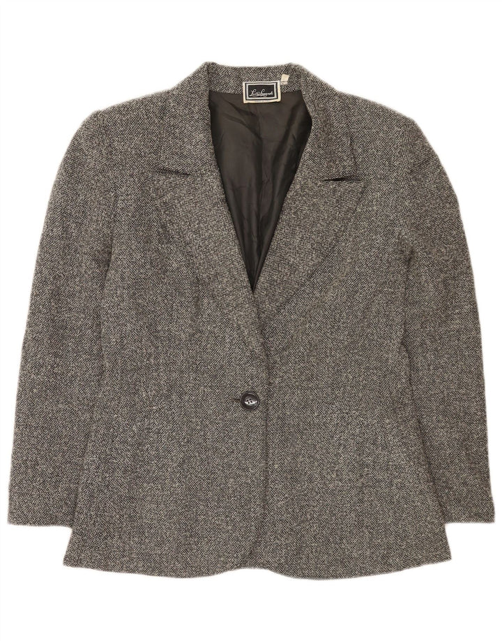 Luisa Spagnoli Veste Blazer 1 Bouton Femme IT 44 Laine Vierge Gris Moyen