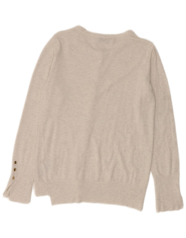 Zara Cardigan Femme Pull UK 12 Gris Moyen Viscose Moucheté