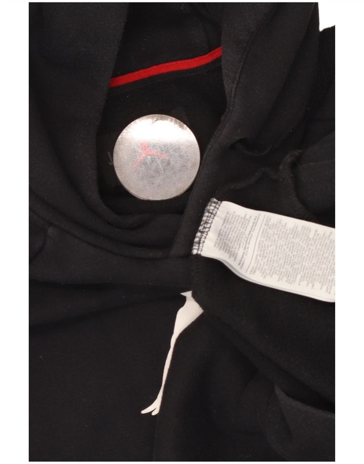 JORDAN Pull à capuche graphique pour homme en coton noir moyen