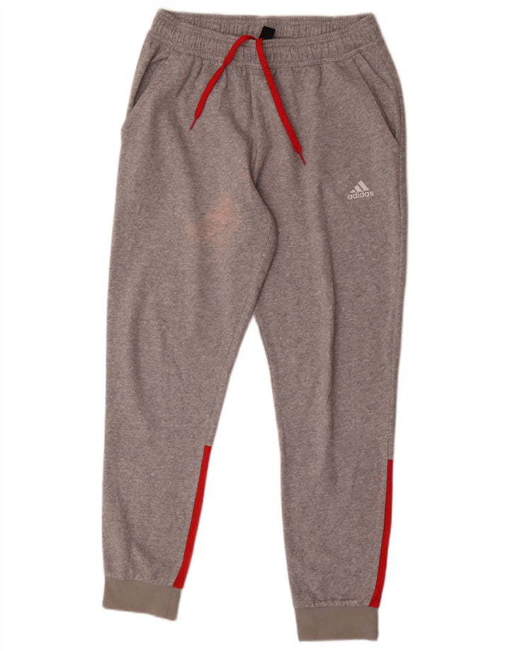 Adidas Pantalon de survêtement pour homme en coton color block gris moyen