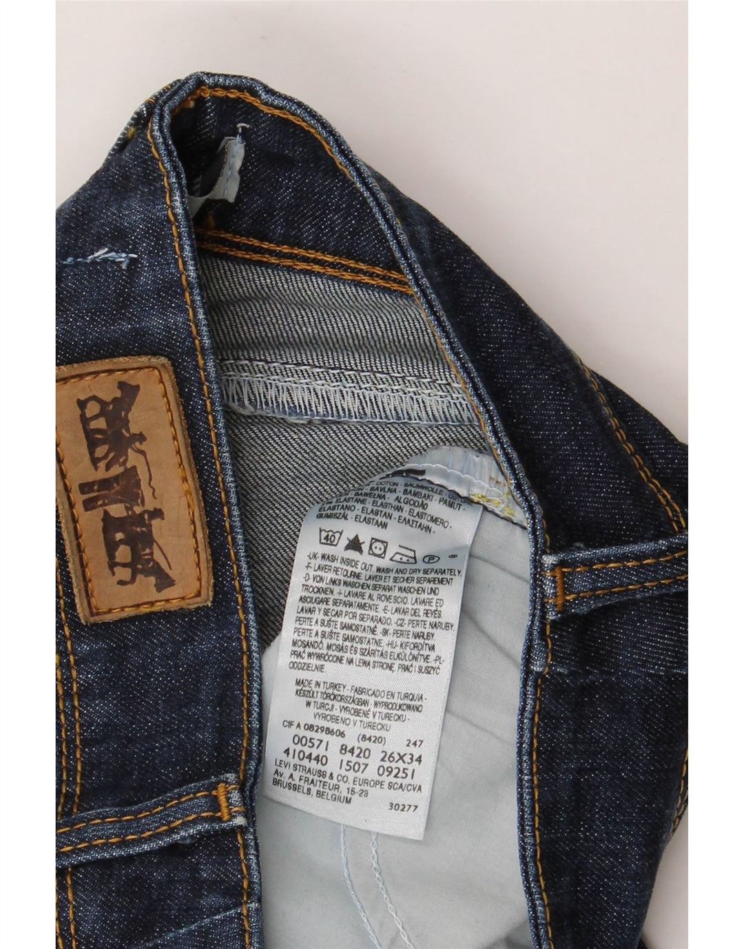 Levi's Jean Slim 571 Femme W26 L26 Bleu Coton