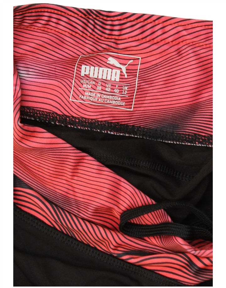Puma Leggings pour femme UK 42 Medium Noir Géométrique