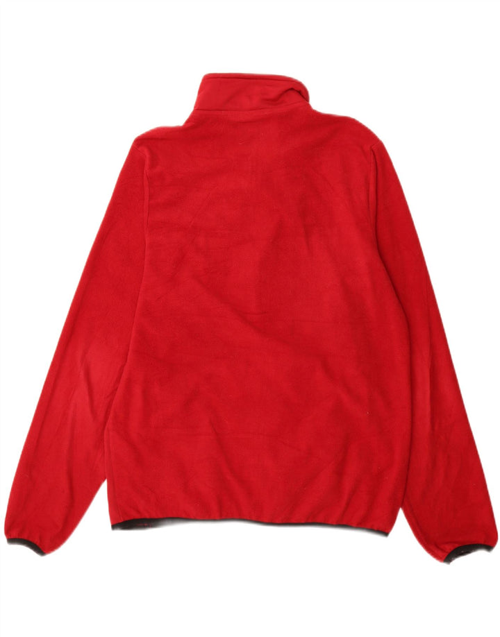 Kappa Veste Polaire Femme UK 14 Rouge Moyen Polyester