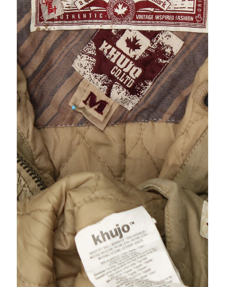 KHUJO Veste coupe-vent à capuche pour femme UK 14 Medium Kaki Coton Hiver