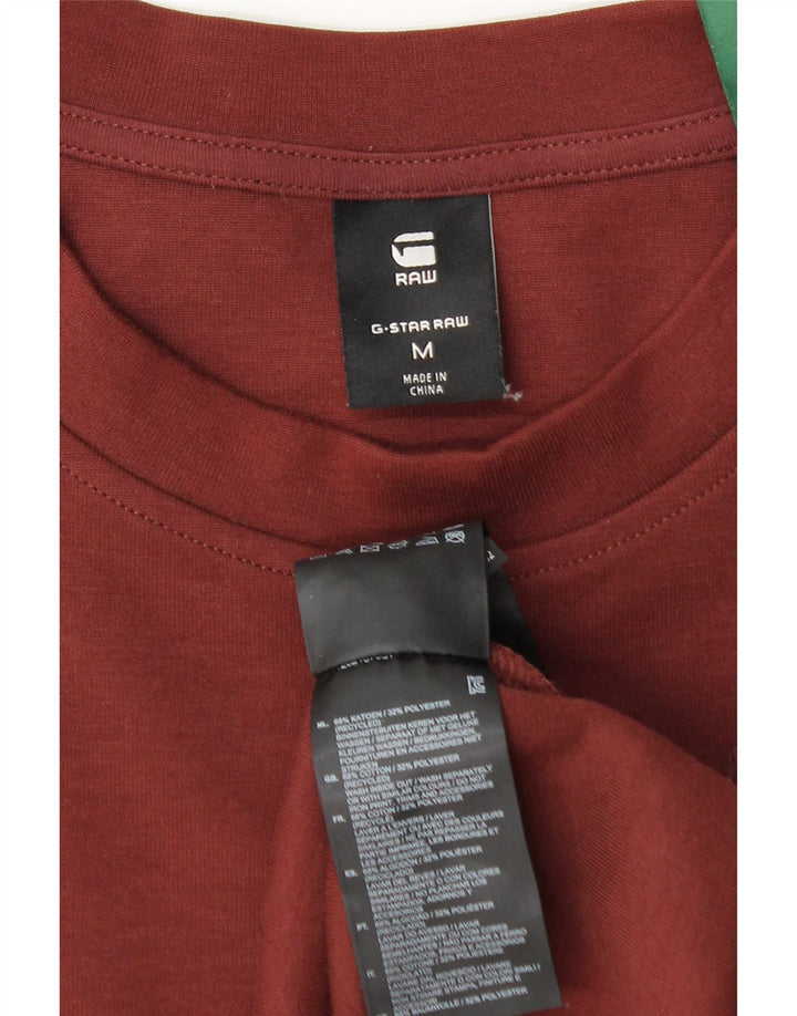 G-STAR Haut à manches longues pour homme en coton bordeaux moyen