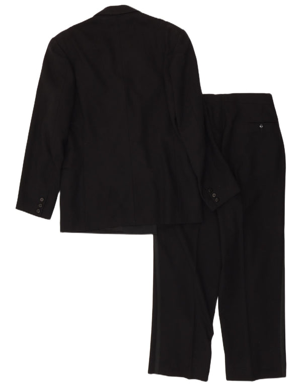 Costume 2 Pièces Vintage Homme Double Boutonnage Petit W28 L28 Noir